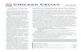 Chicago Celiac - WordPress.com · Chicago Celiac Celiac Sprue Association of Greater Chicago October 2009 Established 1981 Chapter #19 CSA/USA PresidentÕs Message By Claudia Franz