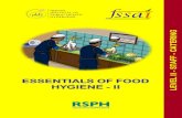I ESSENTIALS OF FOOD HYGIENE - II I 2 Catering staf… · ESSENTIALS OF FOOD HYGIENE – II For Staff – Catering Project Lead: Prof. Mala Rao, Formerly Director, Indian Institute