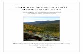CROCKER MOUNTAIN UNIT MANAGEMENT PLAN - Maine.gov · Staff also participated in reconnaissance field trips to the Crocker Mountain Unit, both before and after the acquisition, to