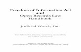 Freedom of Information Act and Open Records Law Handbook Handbook FOIA.pdf · Chapter 1 -The Freedom of Information Act Overview The Freedom of Information Act (FOIA), 5 U.S.C. §