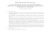 Background document Consultation on the potential policy ...3356]-PEF... · Background document Consultation on the potential policy options to implement the Environmental Footprint