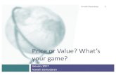 Price or Value? What’s your game?people.stern.nyu.edu/adamodar/pdfiles/country/valueversuspriceRealShort2017.pdfSince you make money on price changes, not price levels, the focus