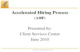 Accelerated Hiring Process - HHS.gov...U.S. Department of Health and Human Services Hiring Reform Memo Issued May 12, 2010: President Obama orders federal agencies to improve the hiring