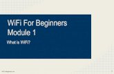 WiFi For Beginners Module 1wififorbeginners.com/wp-content/uploads/2015/06/WiFi-For-Beginner… · WLAN Standards All WiFi networks must comply with the 802.11 standard defined by