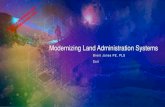 Modernizing Land Administration Systems - FIG · 2018-05-14 · Modernizing Land Administration Systems Brent Jones PE, PLS Esri ... Stand-Alone Desktop Connected Desktop Data Models
