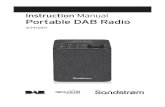 SANDSTROM Portable DAB Radio SFPDAB17 Manual Port… · radio station going forwards/ backwards through accessible radio frequencies in FM mode. 6. MENU Button • Press to open the