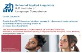 Curtis Gautschi Predicting CEFR levels of student essays ... · Predicting perceptions of the lexical richness of short French, German, and Portuguese texts using text-based indices.