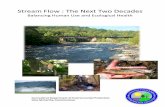 Stream Flow The Next Two Decades - in€¦ · Stream Flow Standards in response to PA 05‐142, enacted in 2005. This statute directed DEP to develop regulations that would expand