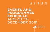 EVENTS AND PROGRAMMES SCHEDULE AUGUST TO …...• Featured Business Spotlight with Tricord • Business development discussion with David Henderson, Managing Director, Tobermore followed