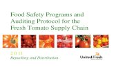 Food Safety Programs and Auditing Protocol for the Fresh Tomato Supply Chain · 2014-12-29 · i Food Safety Programs and Auditing Protocol for the Fresh Tomato Supply Chain, 2011