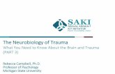 The Neurobiology of Trauma Part 3 - SAKITTA · The Neurobiology of Trauma What You Need to Know About the Brain and Trauma (PART 3) Rebecca Campbell, Ph.D. Professor of Psychology