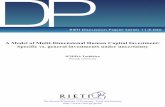 A Model of Multi-Dimensional Human Capital Investment · 1 RIETI Discussion Paper Series 11-E-056 July 2011 A Model of Multi-Dimensional Human Capital Investment : Specific vs. general