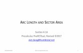 ARC LENGTH AND SECTOR AREA - dangmath.com · A. Sector is a region of the circle that bounded by two radii and an arc of a circle B. The Central Angle of a sector is the angle formed