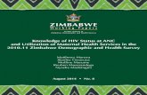 Knowledge of HIV Status at ANC and Utilization of …Knowledge of HIV Status at ANC and Utilization of Maternal Health Services in the 2010-11 Zimbabwe Demographic and Health Survey.