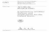 AIMD-00-57 Accrual Budgeting: Experiences of Other Nations … · 2007-08-28 · February 2000 ACCRUAL BUDGETING Experiences of Other Nations and Implications for the United States