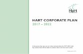 HART CORPORATE PLAN 2017 – 2022 · HART CORPORATE PLAN 2017 – 2022 A document that sets out our vision and priorities for 2017-2022, with key actions that will be taken to achieve