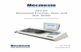 FPT-H1 Horizontal Friction, Peel, and Tear Tester, …...Horizontal Friction, Peel, and Tear Tester Assembly, Installation, and Operation 431-449-04 November 2017 ii Mecmesin FPT-H1