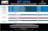 WPT JAPAN · 2019-08-07 · festival dates: september 14-16 | preliminary days: august 31-september 8 date saturday, august 31, 2019 sunday, september 1, 2019 wpt japan all main event