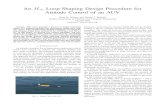 An H Loop-Shaping Design Procedure for Attitude …An H 1Loop-Shaping Design Procedure for Attitude Control of an AUV Scott B. Gibson and Daniel J. Stilwell Bradley Department of Electrical
