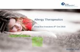 Allergy Therapeutics - Proactiveinvestors NA...Competitive Landscape 4 Tumultuous year for the industry: SLIT competitor manufacturing shutdown UK Biotech phase III study failure for