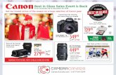 SElphy Cp1200 12999 - Camera Canada · EOS REbEl T6 EF 18-55mm IS II SElphy Cp1200 best in Glass Sales Event is back From November 29 to December 23, 2016 Get our lowest prices of