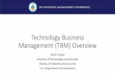 Technology Business Management (TBM) Overview · Application Owner • Application TotalCost of Ownership (TCO), TCO by cost center/mission area • Service and capability management,