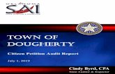 Citizen Petition Audit Report Reports/database/DoughertyTownofWebFinal.pdfTown of Dougherty – Citizen Petition Audit Oklahoma State Auditor and Inspector – Special Investigative
