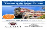 Florida State University Alumni Association Tuscany & the Italian … · Florida State University Alumni Association presents… Tuscany & the Italian Riviera April 13 – 20, 2018