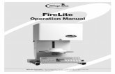 FireLite - Whip Mixwhipmix.com/wp-content/uploads/FireLite-Manual_Old_0911.pdf · shipment of the oven with the firing tray inside the muffle. Push the up button to run the table