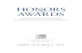 Honors and Awards Program 2018 - Connecticut College€¦ · HONORS. AWARDS. RECOGNIZING OUTSTANDING STUDENT ACADEMIC ACHIEVEMENTS. APRIL 30 & MAY 1, 2018 • Presided by. JEFFERSON