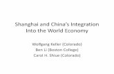 Sh h iShanghai and Chi ’Chi na’s It tiI ntegration Ecoco o ...kellerw/SHS.pdf · Sh h iShanghai and Chi ’China’s It tiIntegration ... • How extraordinary is ChinaChinas’s