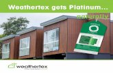 Weathertex gets Platinum naturally · Product Synergy Health & Ecotoxicity Biodiversity LCA Score GHG = Social Responsibility See website for more information and disclaimers. Company