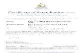 Certificate of Accreditation - cbos.tas.gov.au€¦ · Certificate of Accreditation (Amended) On-Site Waste Water Management System. This Certificate of Accreditation is hereby issued