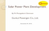 Solar Power Plant Development - tesia-thailand.com · Solar Power Plant Development By Mr. Phongsakorn Damnoen Gunkul Powergen Co., Ltd. November 04 , 2010. 1. VSPP Privilege VSPP
