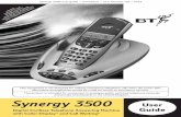 Synergy 600 user guide - BTDigital Cordless Telephone Answering Machine with Caller Display* and Call Waiting* User Guide WILL AITING OUR VIDER’SABLE T Synergy 3500 user guide ~