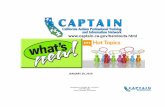 HOT TOPICS CAPTAIN SUMMIT JAN 2019 CAPTAIN Website TOPICS CAPTAIN... · • Kristin Wright, Director of Special Education, California Department of Education • Karla Estrada, Director