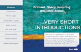 VERY SHORT INTRODUCTIONS...A short introduction to Very Short Introductions The perfect way to get ahead in a new subject quickly … Very Short Introductions provide concise, intelligent