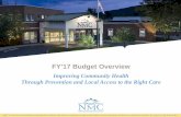 FY’17 Budget Overview - Green Mountain Care Boardgmcboard.vermont.gov/sites/gmcb/files/files/... · FY’17 Budget Overview. Improving Community Health . Through Prevention and