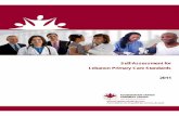 Self-Assessment for Lebanon Primary Care Standards 2011 for... · Self-Assessment for Lebanon Primary Care Standards Draft Lebanon Primary Care Standards List your team's strengths