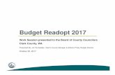 Budget Readopt 2017 - Clark County, Washington · Heritage Farm Equipment and Staffing Increase (PWK-18-17RA, PWK-12-17RA) / one-time expense of $42,000; on-going expense of $17,008