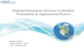 National Geospatial Advisory Committee Nomination ... · Ms. Rebecca Somers Somers-St. Claire GIS Consultants Mr. Mark Reichardt (Vice-Chair) Open Geospatial Consortium Mr. Xavier
