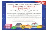 Tuesday, December 19 , 2017 Barnes & Noble · Tuesday, December 19th, 2017 Barnes & Noble Mention “College of Eastern Idaho Foundation” at the registers, and a percentage of your