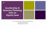 Leadership & Systems Thinking with an Equity Lens · + Self-Assessment Transformation Equity-Centered Systems Thinking Leadership Self-Assessment ! Version!2.0! ! !! Learning!and!Leadership!Services!