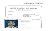 GCSE English Language skills booster. · ‘In those days, there were heroes; there were dragons and dinosaurs; there were space adventures and soldiers of fortune and giant apes.’