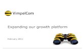 Expanding our growth platform - VEONThis presentation contains "forward-looking statements”. Forward-looking statements provide VimpelComLtd.'scurrent expectations or forecasts of