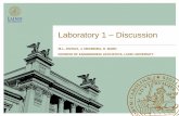 Laboratory 1 Discussion - akustik.lth.se · Laboratory 1 –discussion / VTAF05 / 13 Nov. 2015 Smartphone calibration (IV) 210 Hz Smartphone Group Output smartphone 𝑝 Time weighting