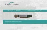 Dolphin PCI Express MXH830 Adapter - High Speed Networks · 2020-04-29 · Active Optical Cables (AOC) The MXH830 card is compliant with active fiber optic cables up to 100 meters.