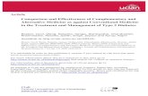 Article Comparison and Effectiveness of Complementary and Alternative ...clok.uclan.ac.uk/28332/8/28332 sentComparison and Effectiveness o… · Journal of Complementary and Alternative