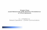 Single Pass Load Balancing with Session Persistence in ......for load balancing and session persistence o The IPv6 Destination Header can be used to minimize the need of delayed binding