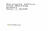 Microsoft Officedownload.microsoft.com/download/3/0/f/30f15d44-31e… · Web viewPresenter Profiles 20 Meeting Handouts 21 Tests 22 Previewing and Publishing the Event 25 Sending